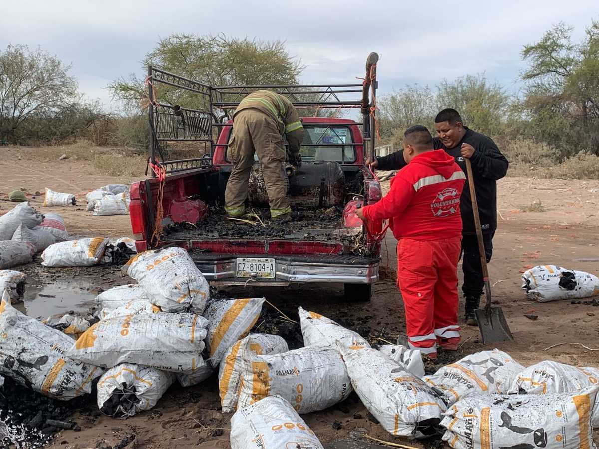 La primera acción fue descargar todo el carbón y posteriormente bloquearon el sistema de gas de la camioneta.| Notivox Digital