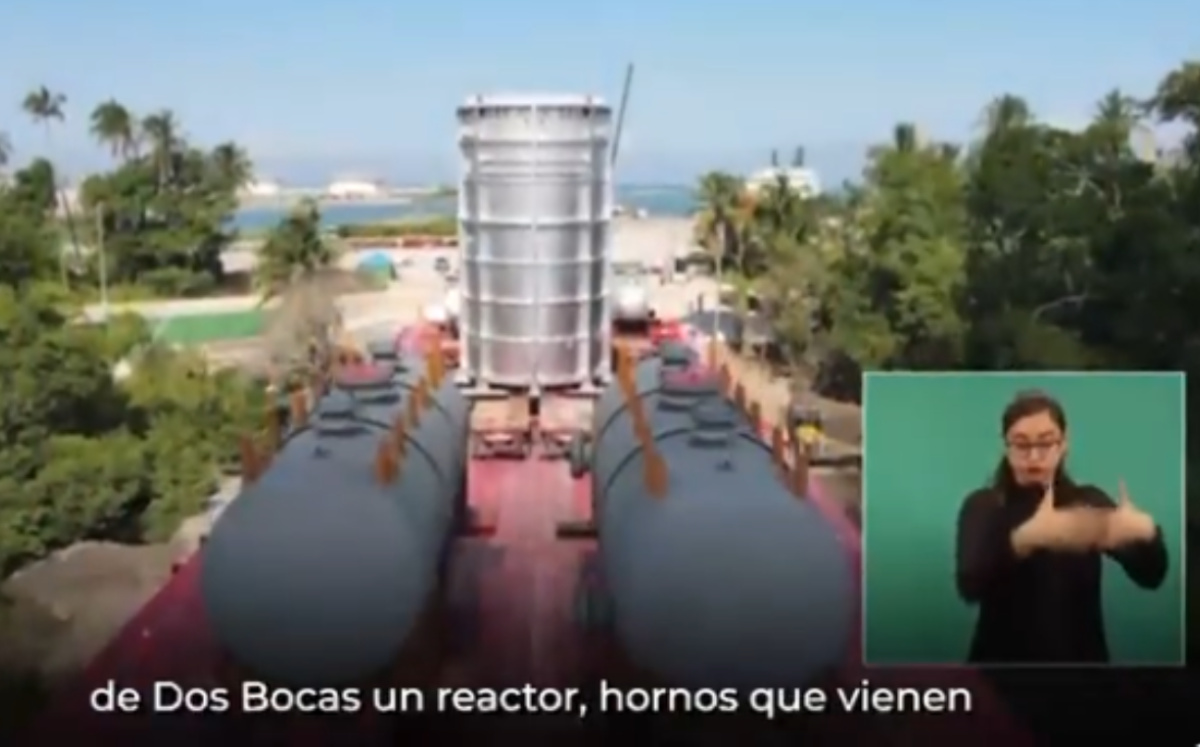 Avance de la refinería Olmeca, en Dos Bocas. Foto: Especial