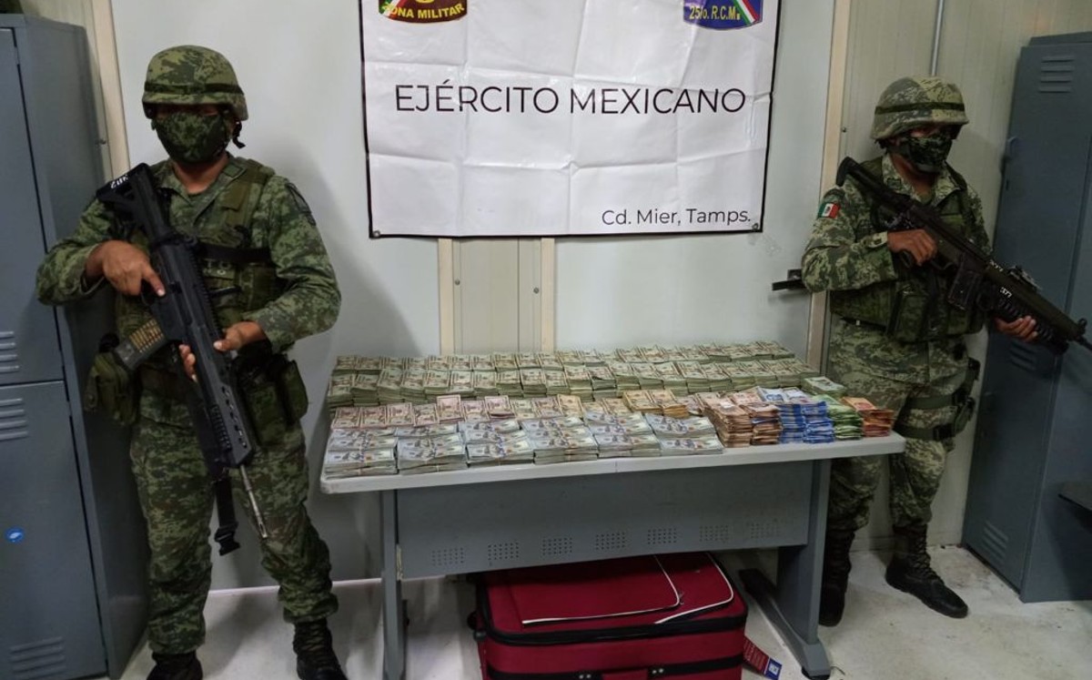 Decomisan dinero en la frontera de Tamaulipas. (Cortesía)