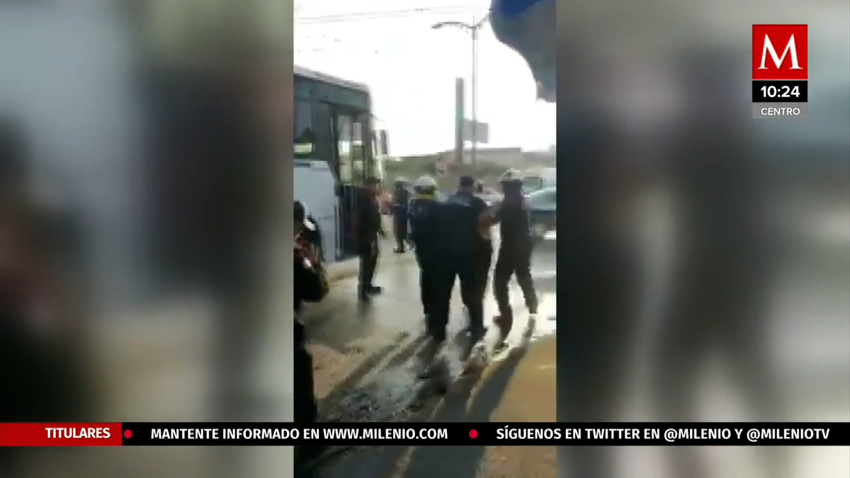 Detienen a chofer de autobús por arrollar a tránsito