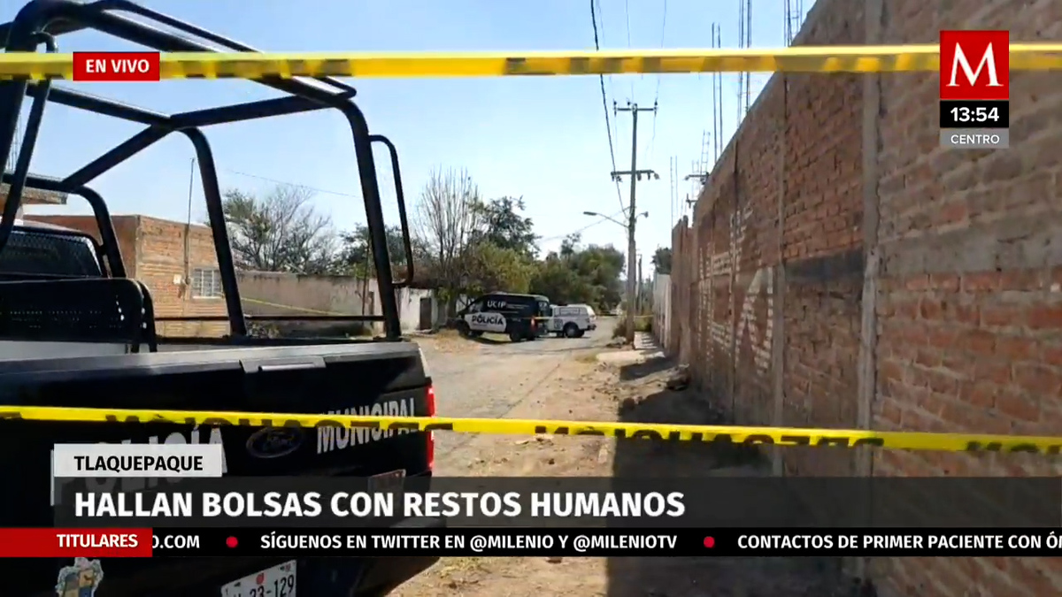 En Tlaquepaque hallan bolsas con restos humanos