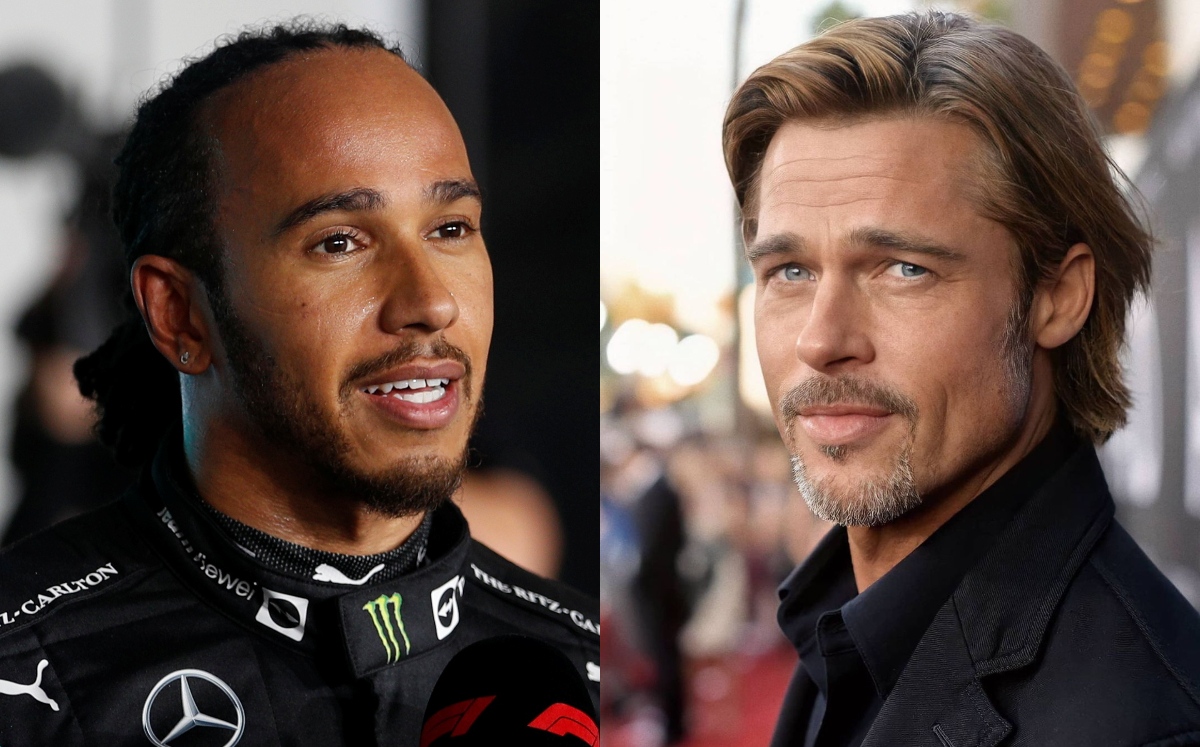 Lewis Hamilton y Brad Pitt (Reuters / Instagram @bradpittofflcial)