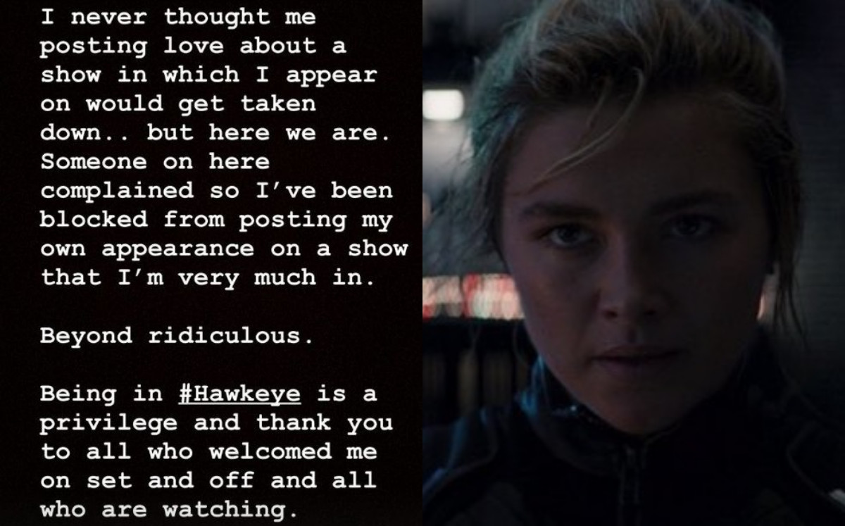 Eliminan publicación de Florence Pugh (Instagram).
