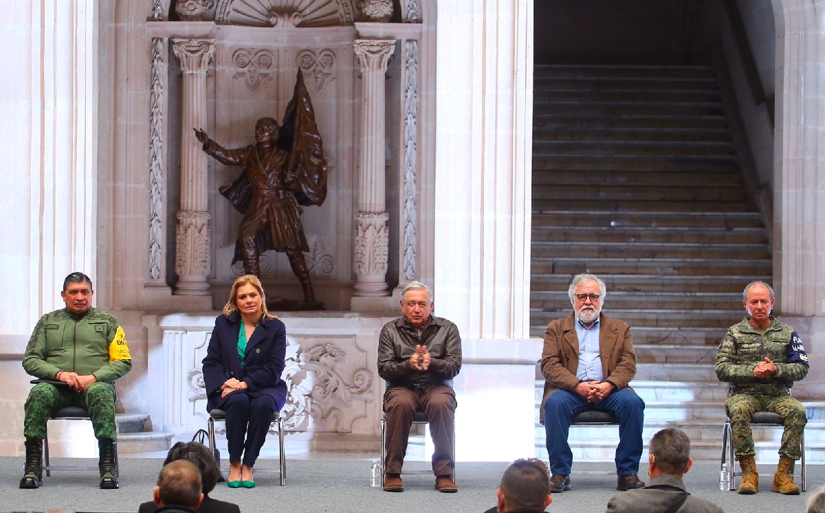 El Presidente durante la instalación de la Comisión de la verdad en Chihuahua. | Ariel Ojeda