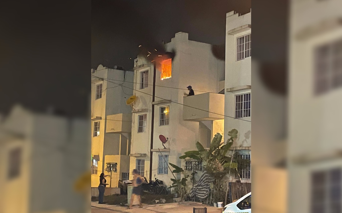 Incendio en casa en Altamira. (Especial)
