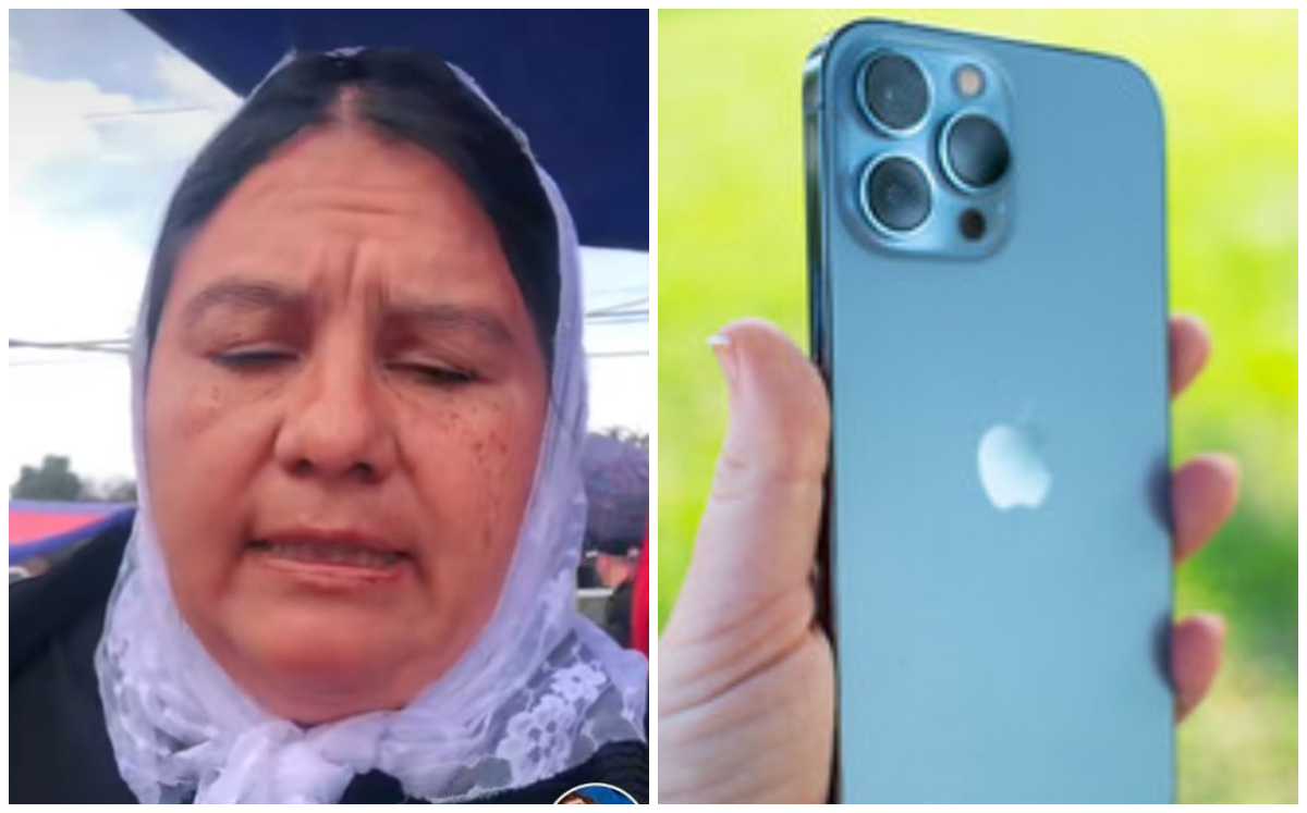 Señora católica arremete contra iPhone (TikTok)