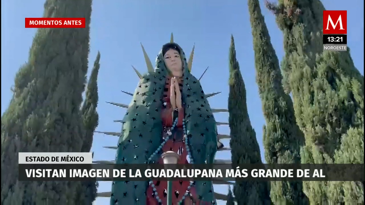 Visitan imagen de la Guadalupe más grande de AL en Estado de México