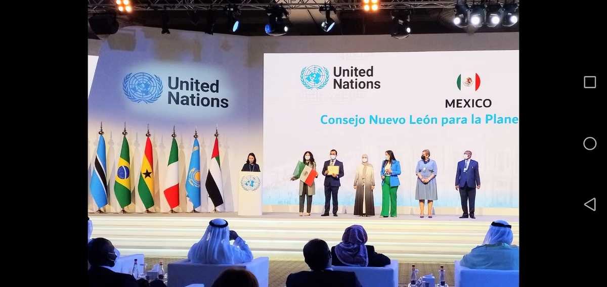 Distinguen a Consejo NL con Premio de la ONU al servicio público en Dubái. Foto: Especial
