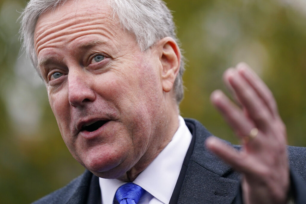 Mark Meadows, ex jefe de gabinete del ex presidente Donald Trump. (AP)