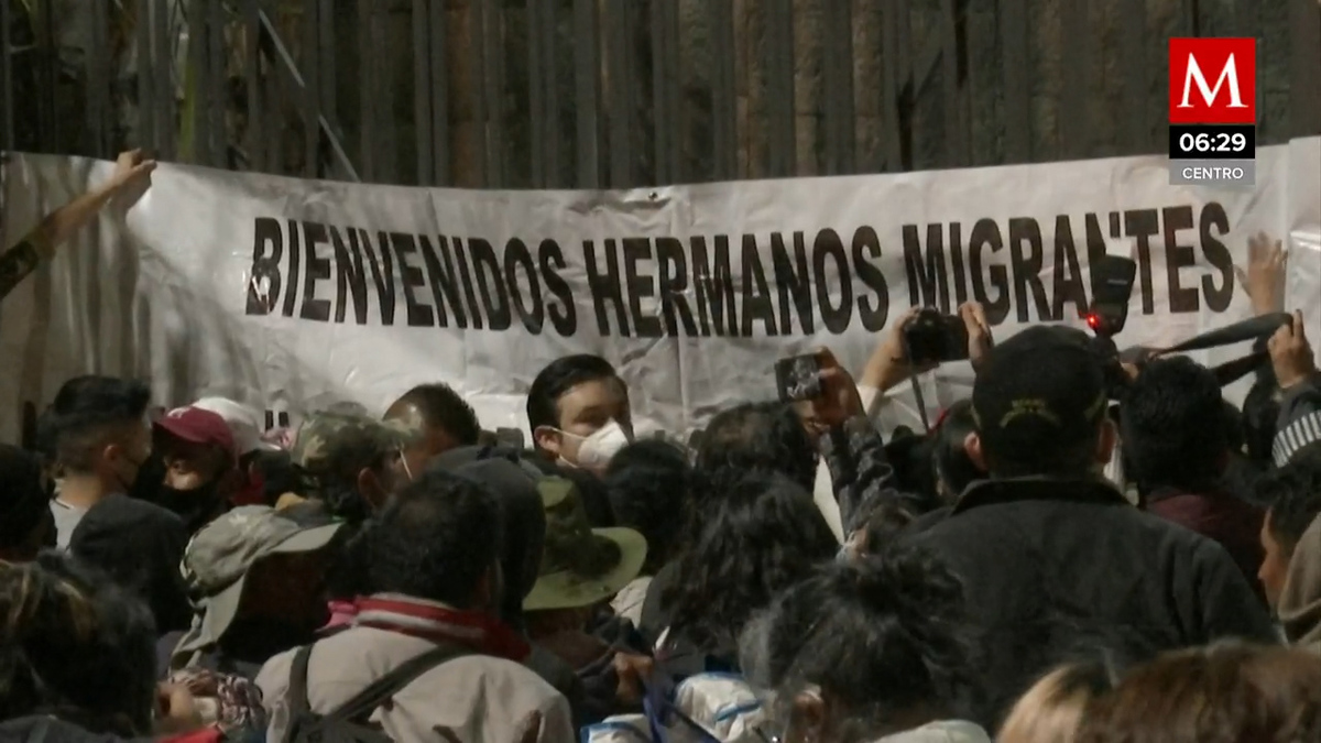 La caravana migrante llegó a la CdMx en busca de un dialogo con la Segob