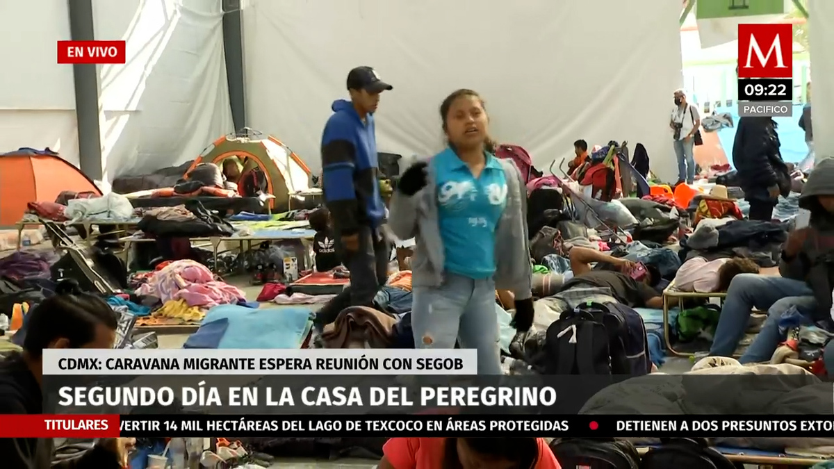 Caravana migrante espera reunión con SEGOB