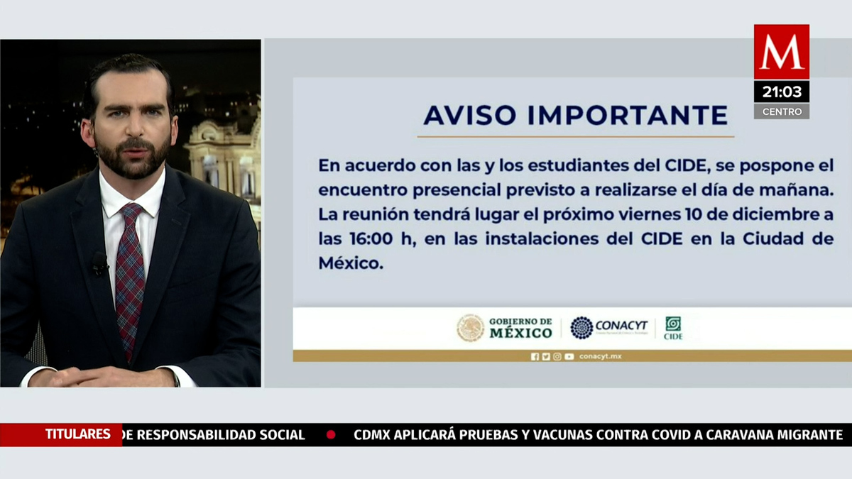 Conacyt pospone por tercera vez diálogo con la comunidad del CIDE