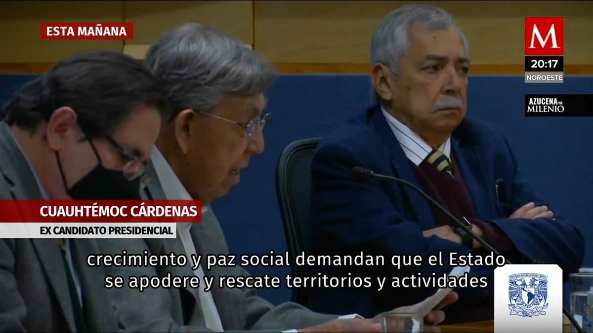 Cuauhtémoc Cárdenas llama a recuperar territorios de la delincuencia