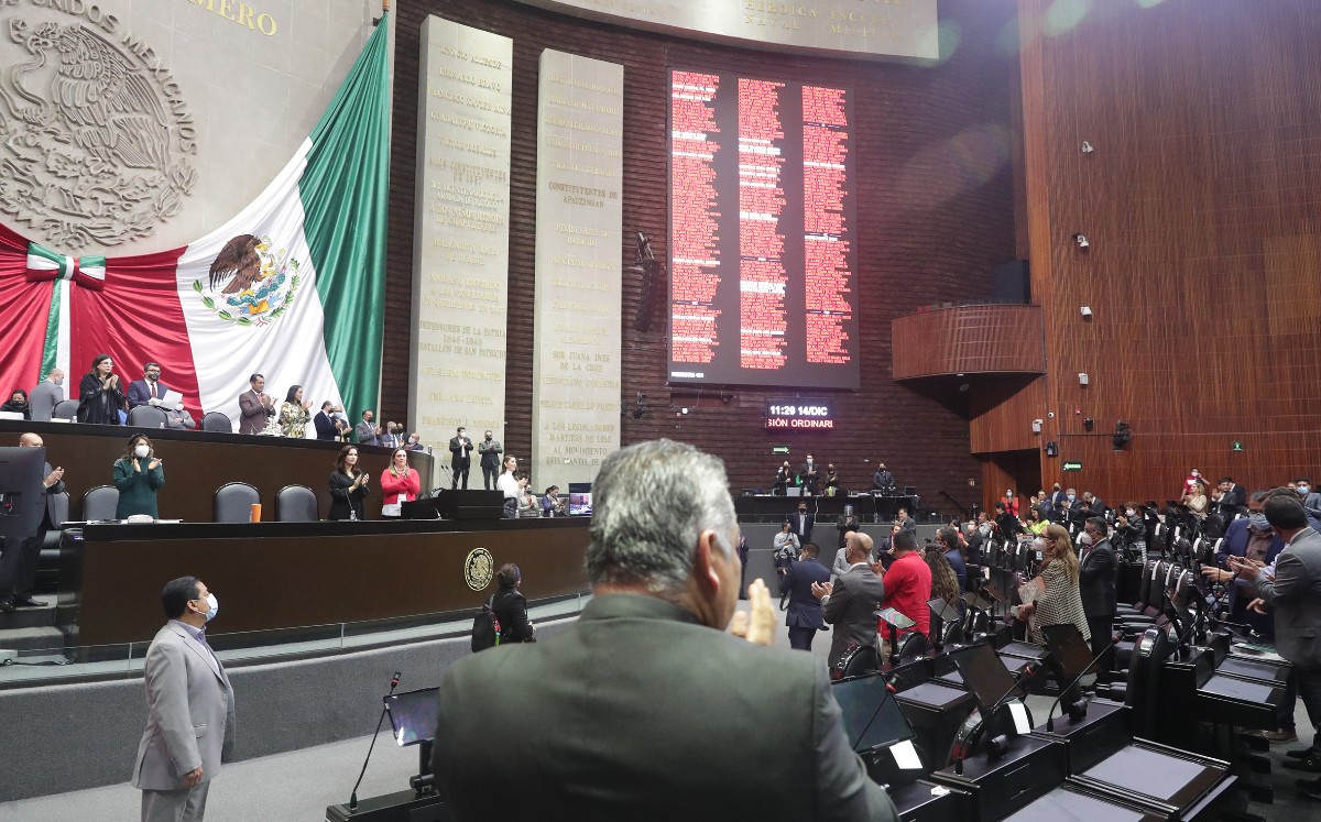 La legisladora priista Marcela Guerra, en funciones de presidenta de la Mesa Directiva, declaró el receso. | Especial