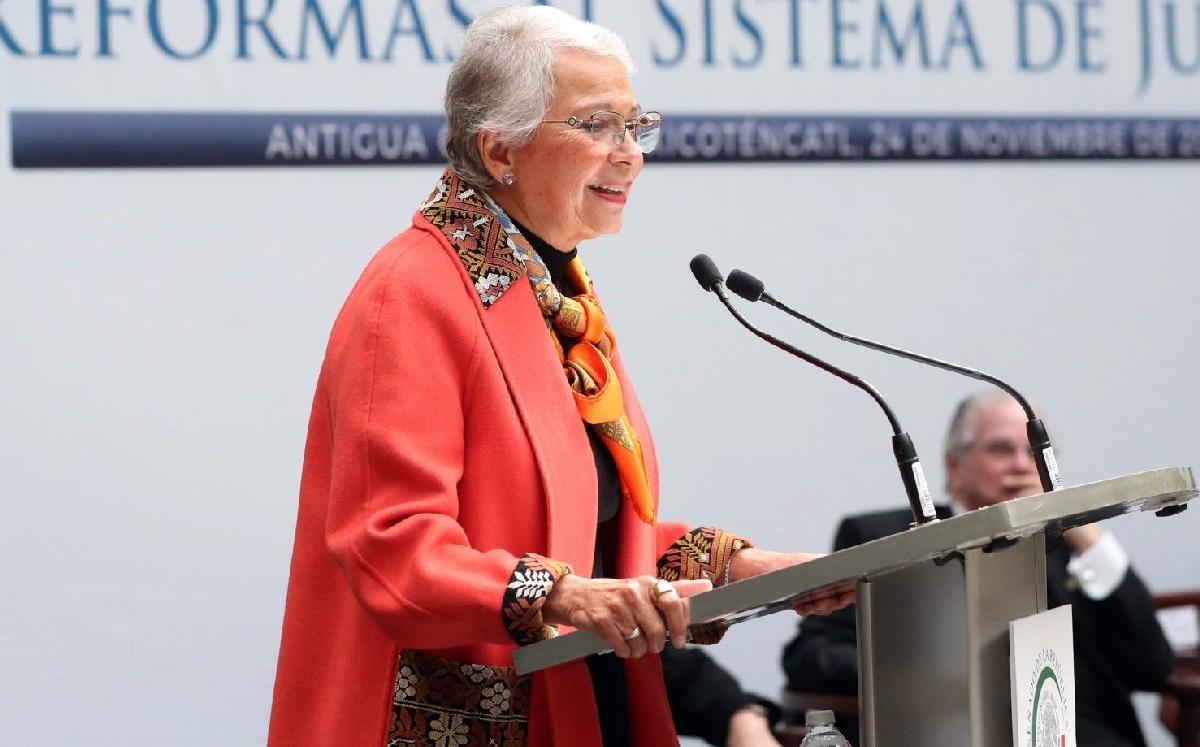 Olga Sánchez Cordero, presidenta de la mesa directiva del Senado de la República, durante un foro. | Cuartoscuro