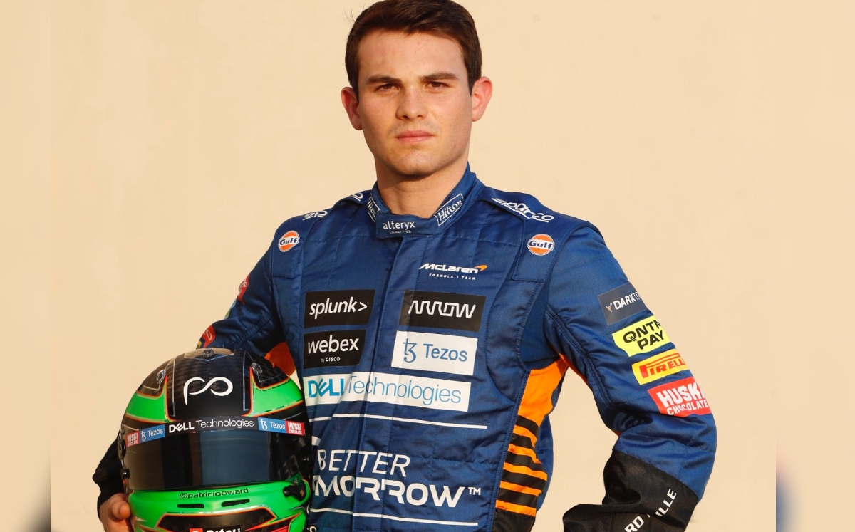 Patricio OWard se prueba en F1 con McLaren (Twitter @McLarenF1)