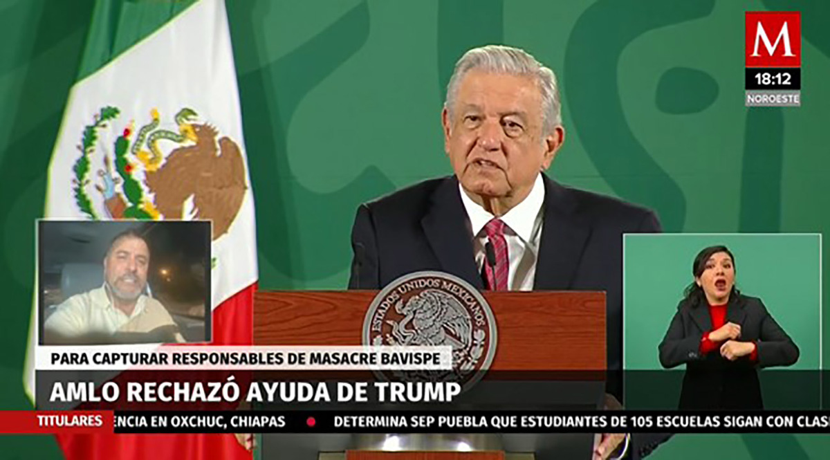AMLO rechazó ayuda de Trump para capturar responsables de masacre Bavispe, Adrián Lebarón
