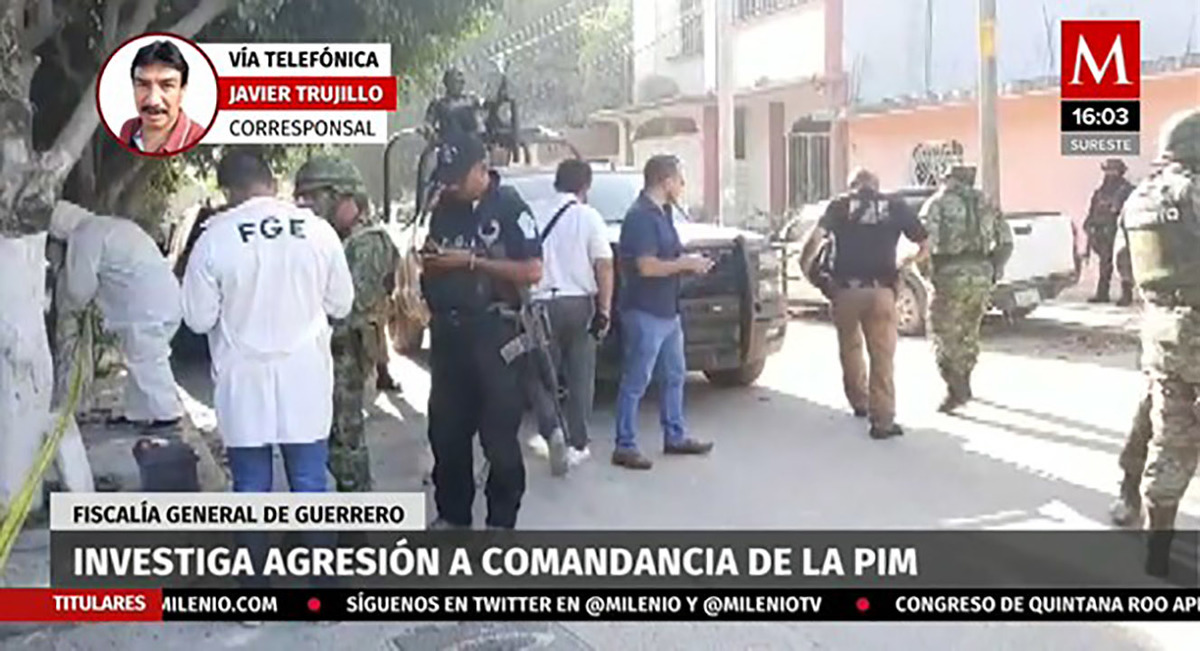Físcalia General de Guerrero investiga agresión a comandancia de la PIM