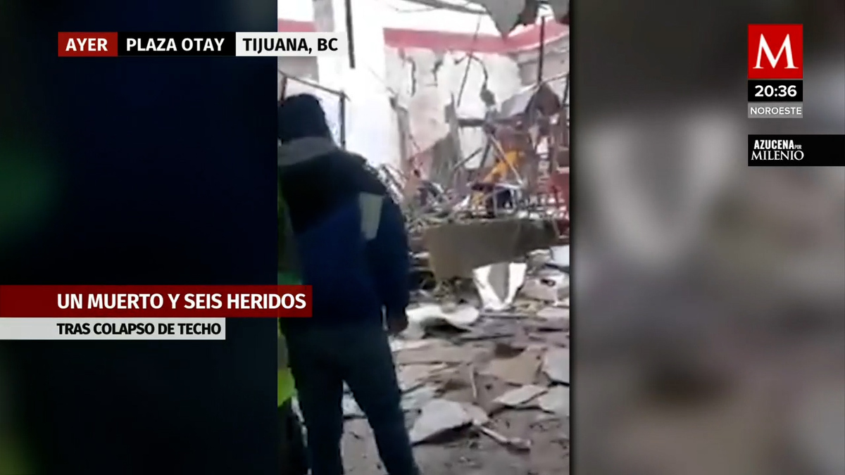 Tijuana. Investigan si techo de Plaza Otay cayó por lluvia
