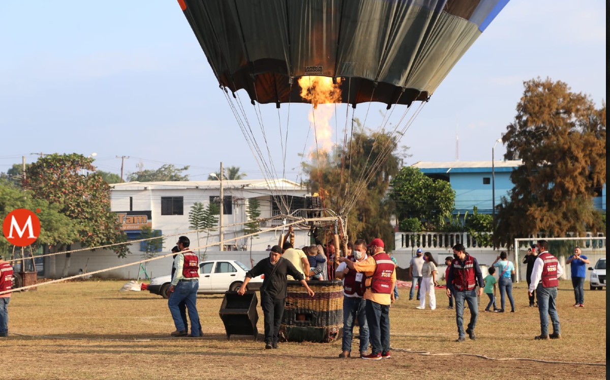 Globo aerostático en Altamira. (Yazmín Sánchez)