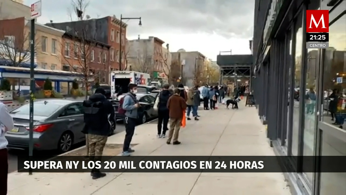 Nueva York supera nuevamente los 20 mil casos de covid-19 en un día