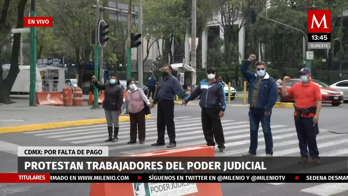 En CDMX trabajadores del poder judicial protestan por falta de pago ...