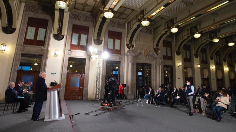 Desde Palacio Nacional, López Obrador dijo que debe quedar claro que el litio será de la nación. (Especial)