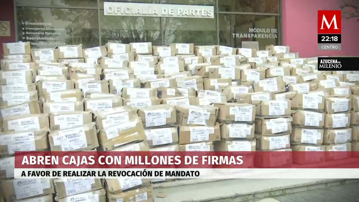 Abren cajas con millones de firmas a favor de realizar la Revocación