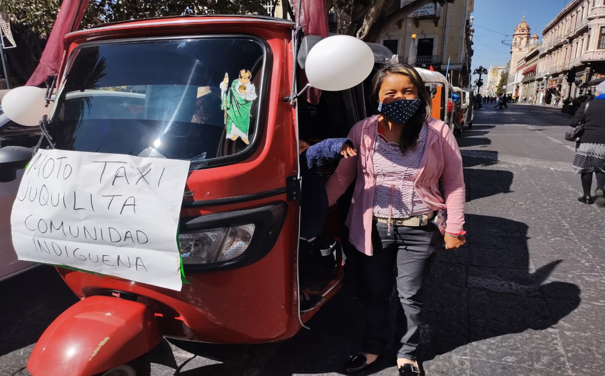 María Luisa, primer conductora de mototaxis en Puebla | Angélica Tenahua