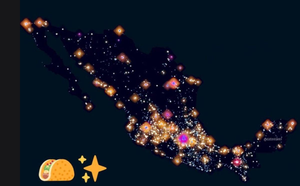 ¿Quieres tacos? Experto de la UNAM crea mapa de todos los puestos de tacos que hay en México |Especial.