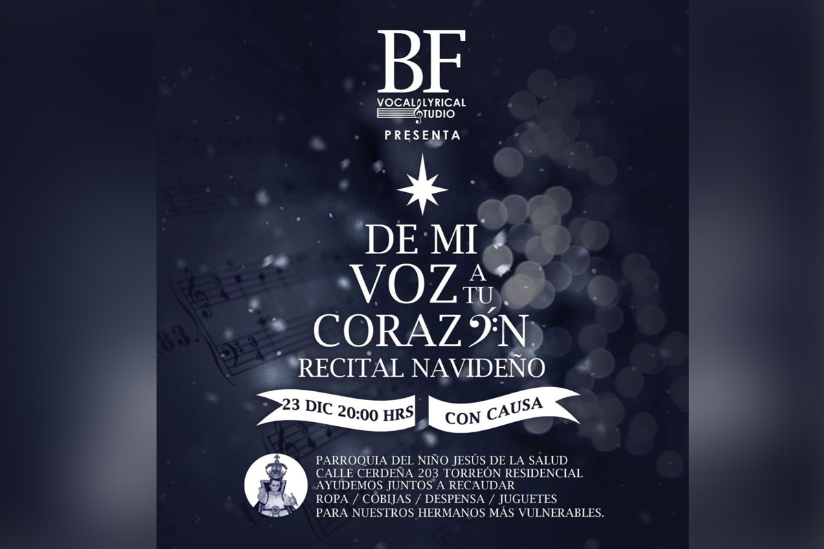 Recital navideño “De mi voz a tu corazón”. (cortesía)