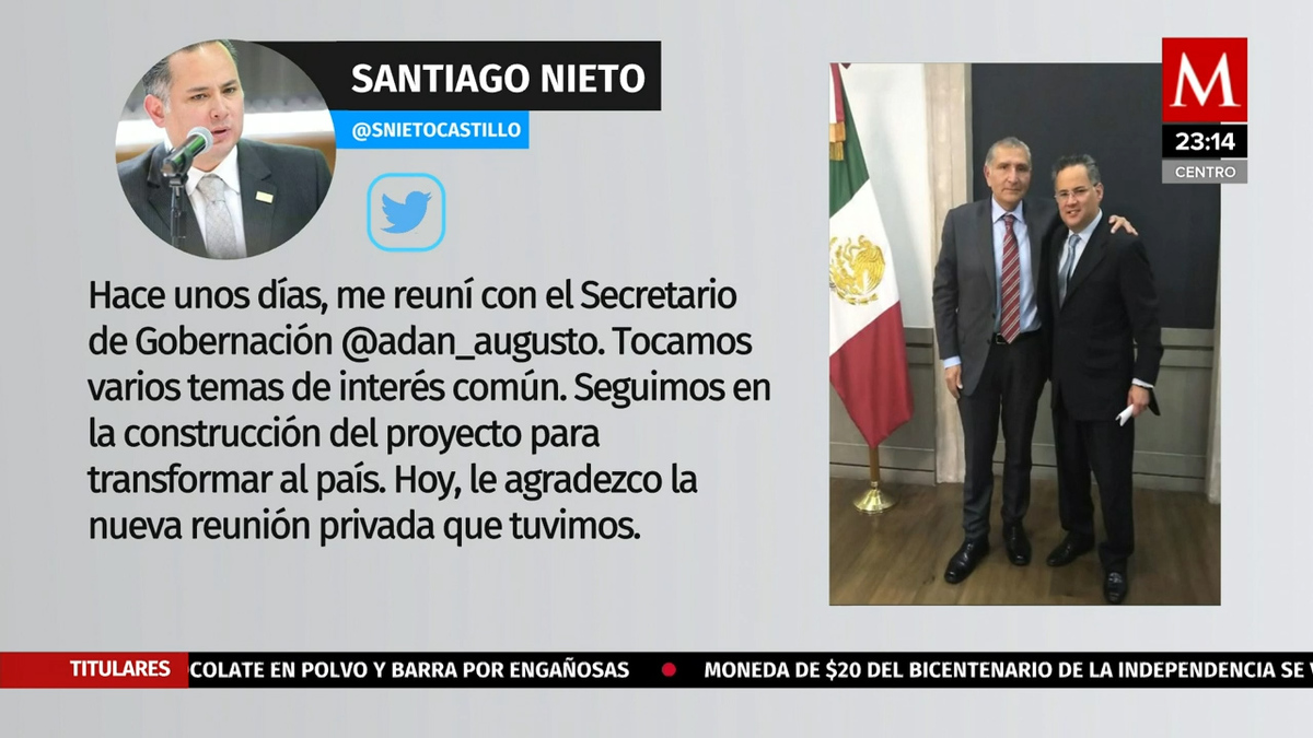 Santiago Nieto se reúne con secretario de Gobernación