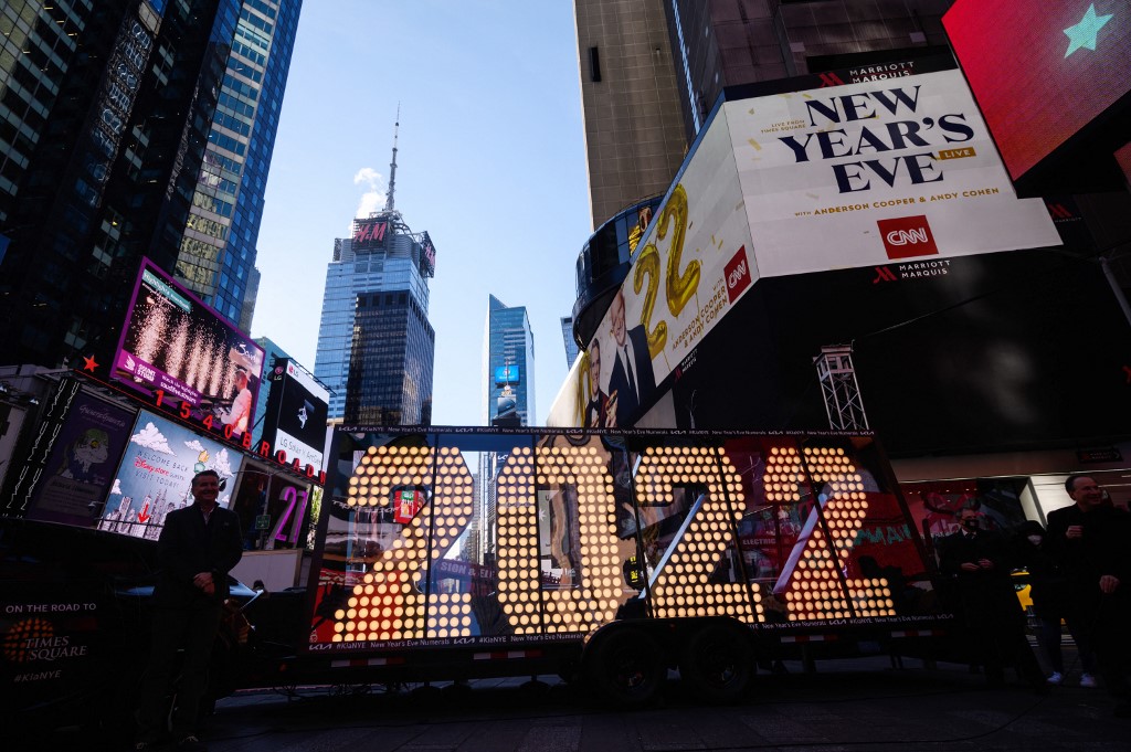 Cada año se realizan los festejo de Año Nuevo en Times Square de Nueva York. (AFP)