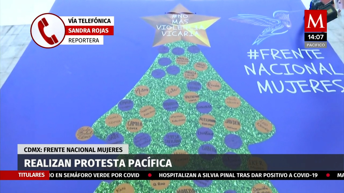 Frente Nacional Mujeres realiza protesta pacifica en la CdMx