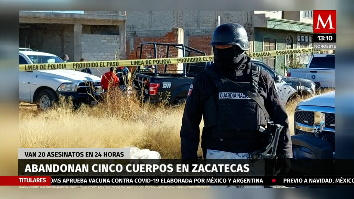 Encuentran 5 cuerpos en Zacatecas; suman 20 asesinatos en un día