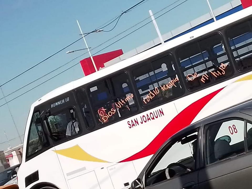 Circuló la fotografía de un autobús de la ruta San Joaquín de Torreón. (Especial)