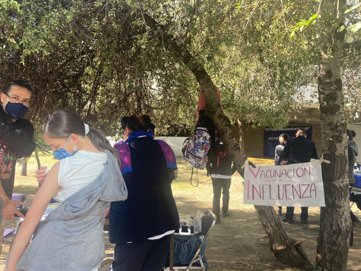 En Expo Santa Fe también en este punto se instaló un puesto de vacunación contra la influenza.