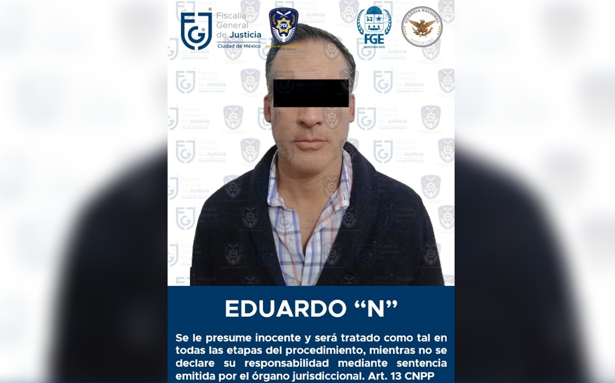 Eduardo fue detenido el viernes 24 de diciembre en el Aeropuerto Internacional de Cancún. | Especial