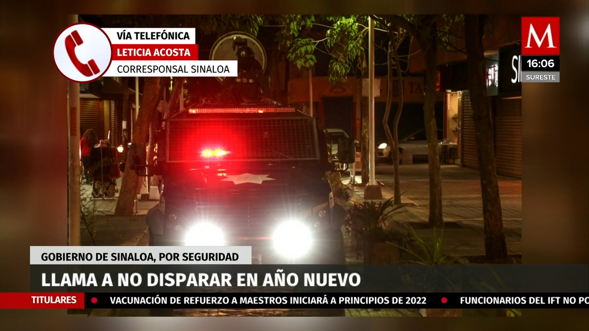 Gobierno de Sinaloa llama a no disparar en Año Nuevo para evitar "balas perdidas"