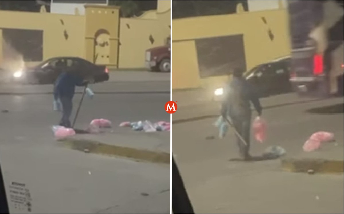 Hombre desesperado tira algodones de azúcar; no llevaba ni uno vendido. (Redes)