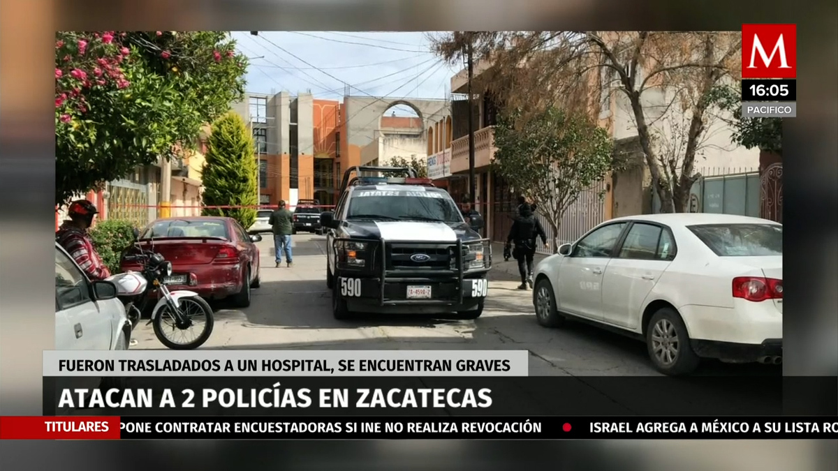 Atacan a 2 policías en Zacatecas, su estado de salud es grave