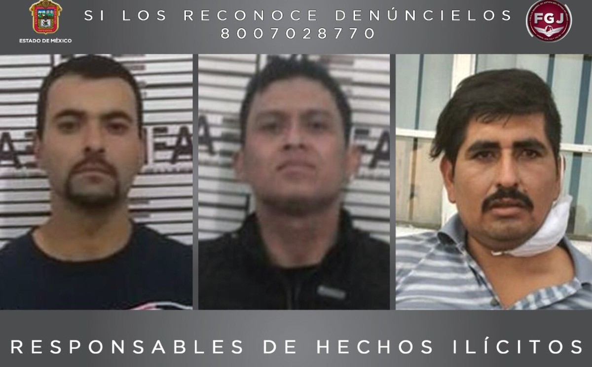 Guzmán González Loza, David Amarante Silva Dueñas y José Luis Rivas Guzmán.