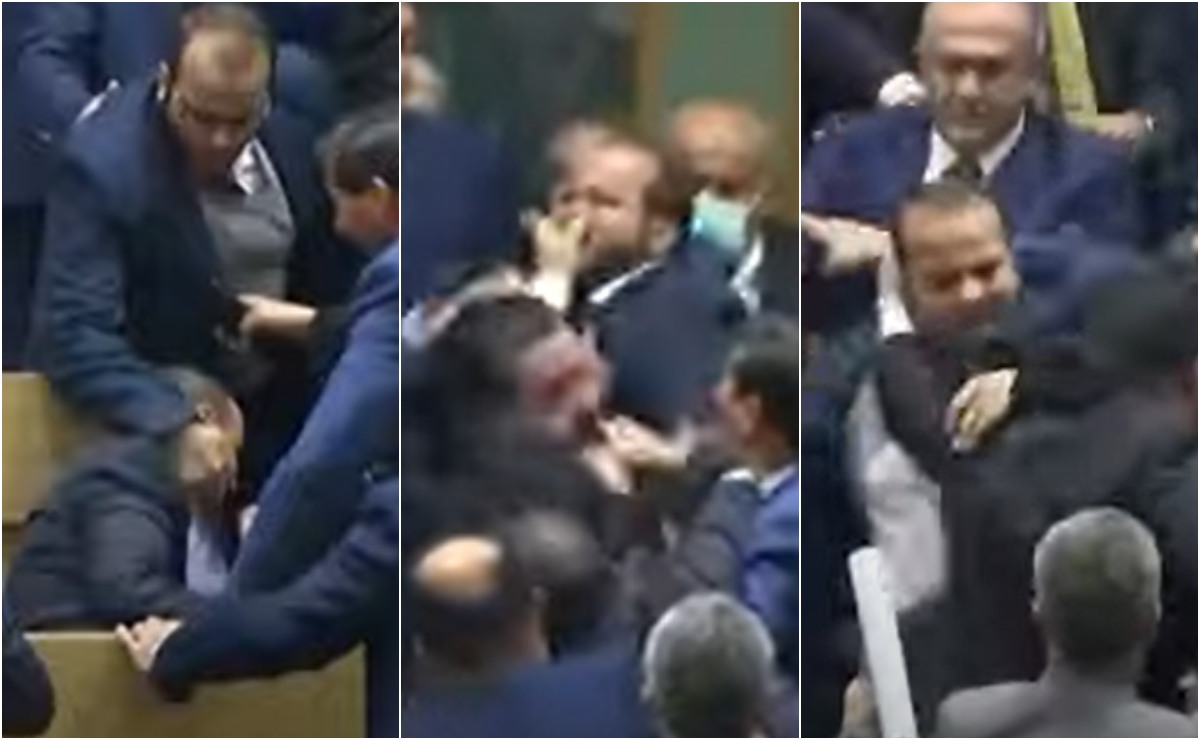 Los parlamentarios de Jordania fueron criticados por la violenta actitud. | Captura videos