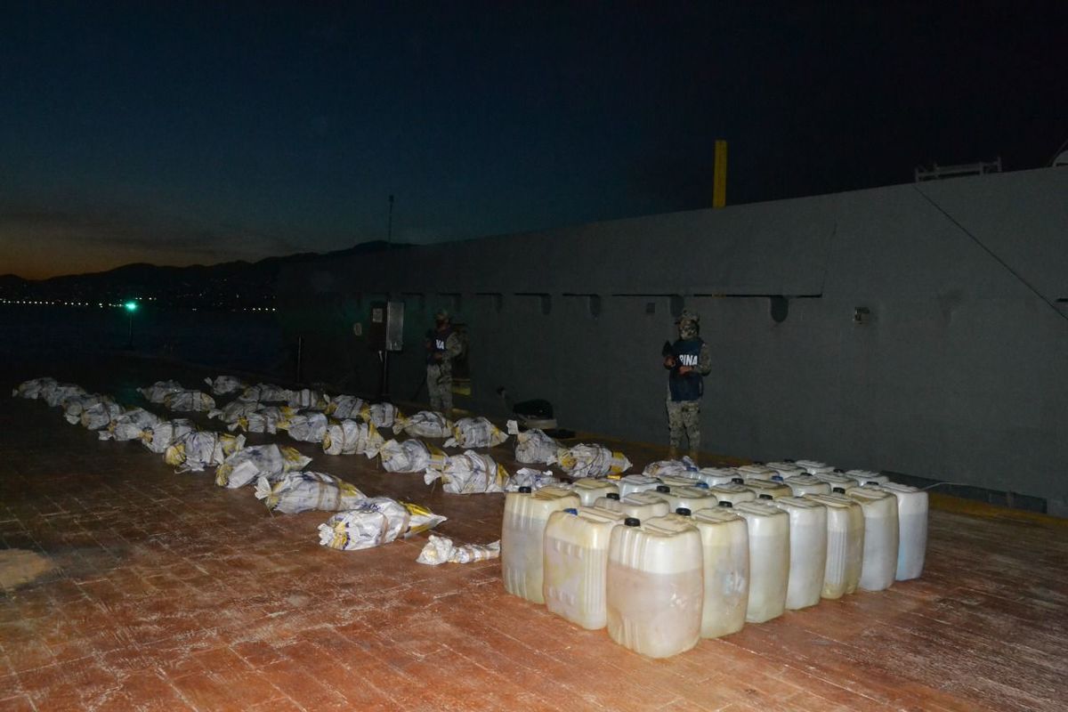 Las principales drogas incautadas fueron cocaína, metanfetamina y mariguana