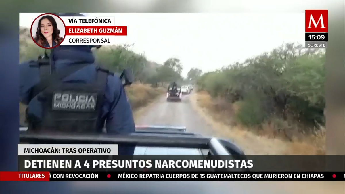 Detienen a 4 presuntos narcomenudistas de sexo masculino en Michoacán