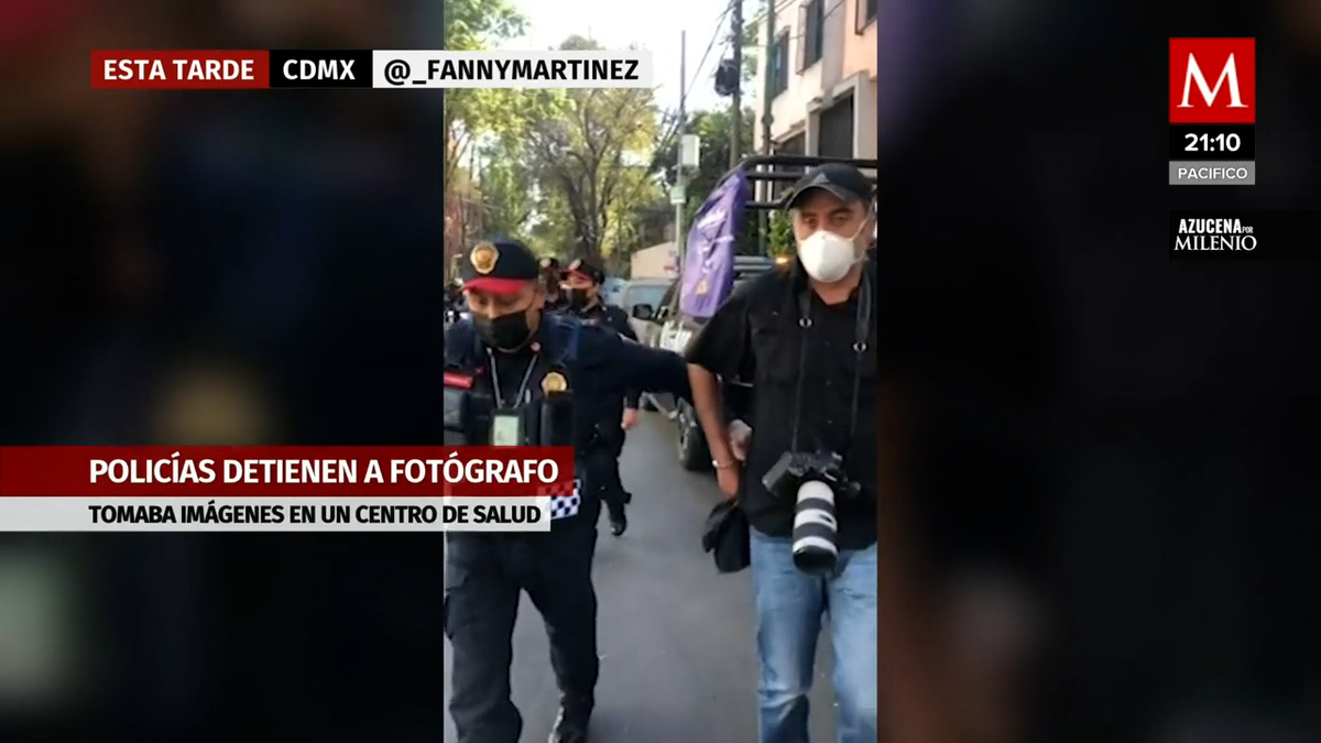 En CdMx, arrestan a fotógrafo afuera de centro de salud en BJ