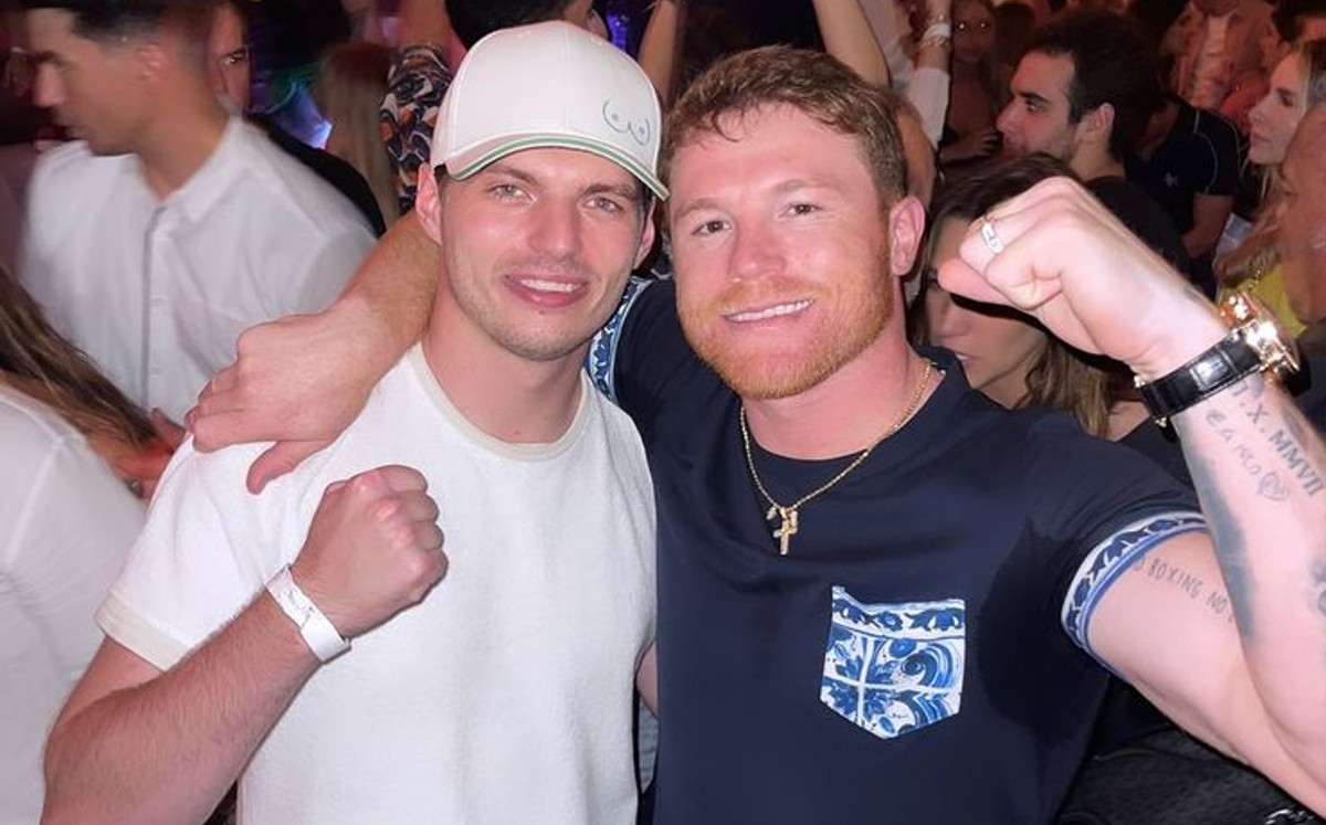Canelo Álvarez y Max Verstappen en Miami (Instagram)
