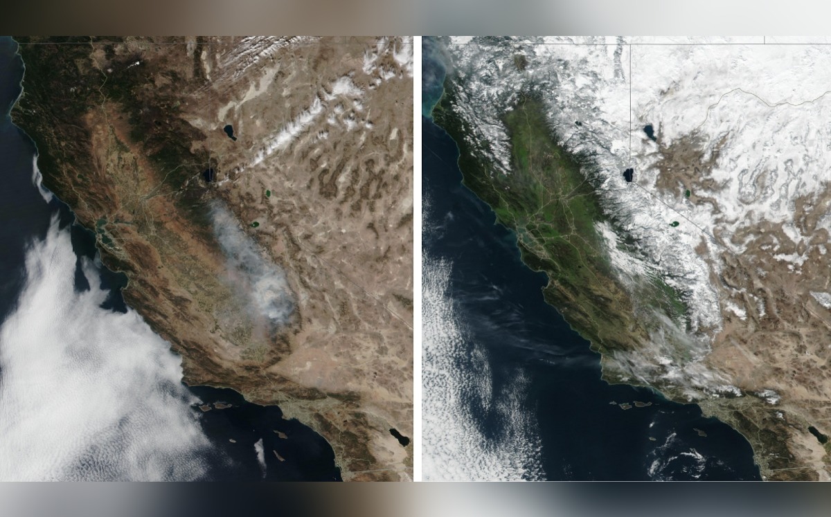 1 de octubre de 2021 (izquierda) y 1 de enero de 2022. | Foto: US StormWatch