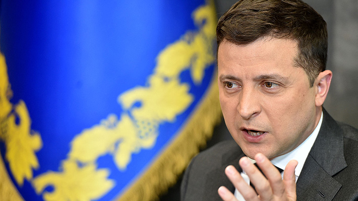 El presidente ucraniano,  Volodimir Zelenski, agradeció el apoyo del gobierno de EU (AFP)