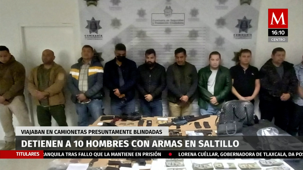 Autoridades detienen a 10 hombres en Saltillo